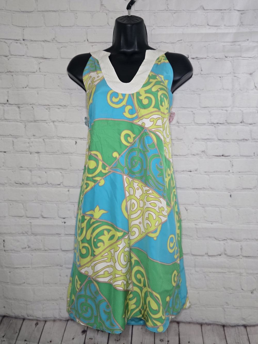 Alice & Trixie 100% Silk Mini Dress Ibiza Googoo Preppy Size Sm